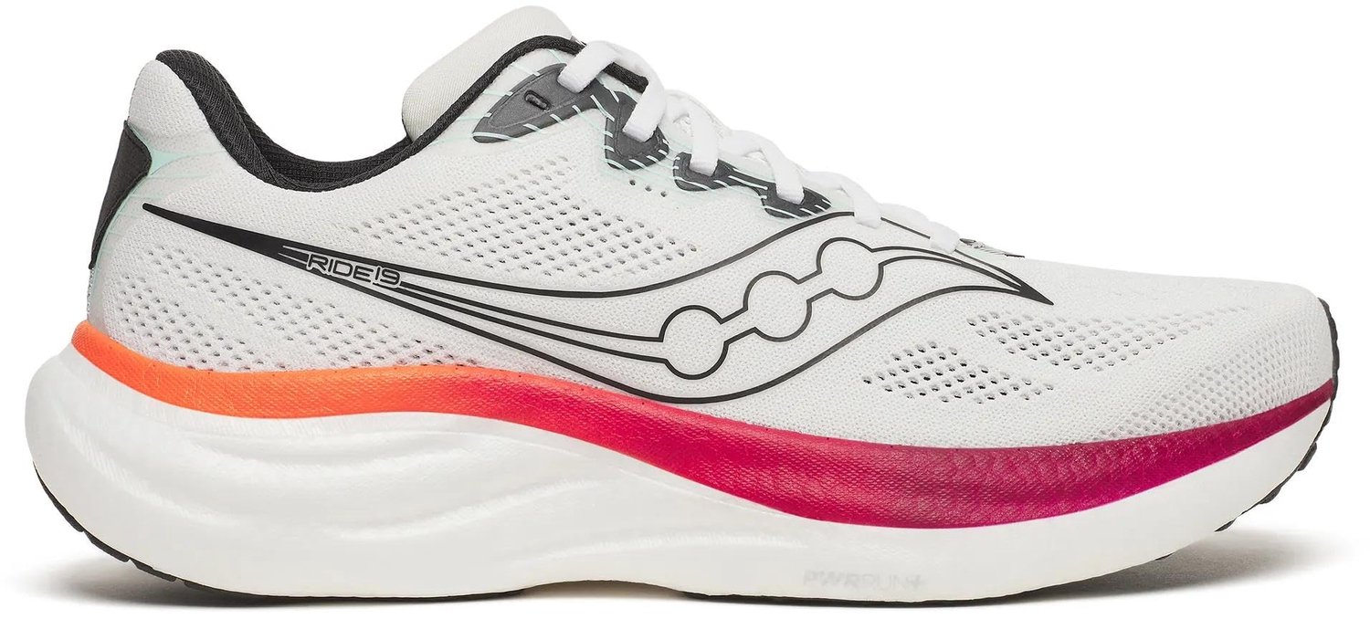 Saucony Ride 19 Hardloopschoen /Crimson 42 Wit