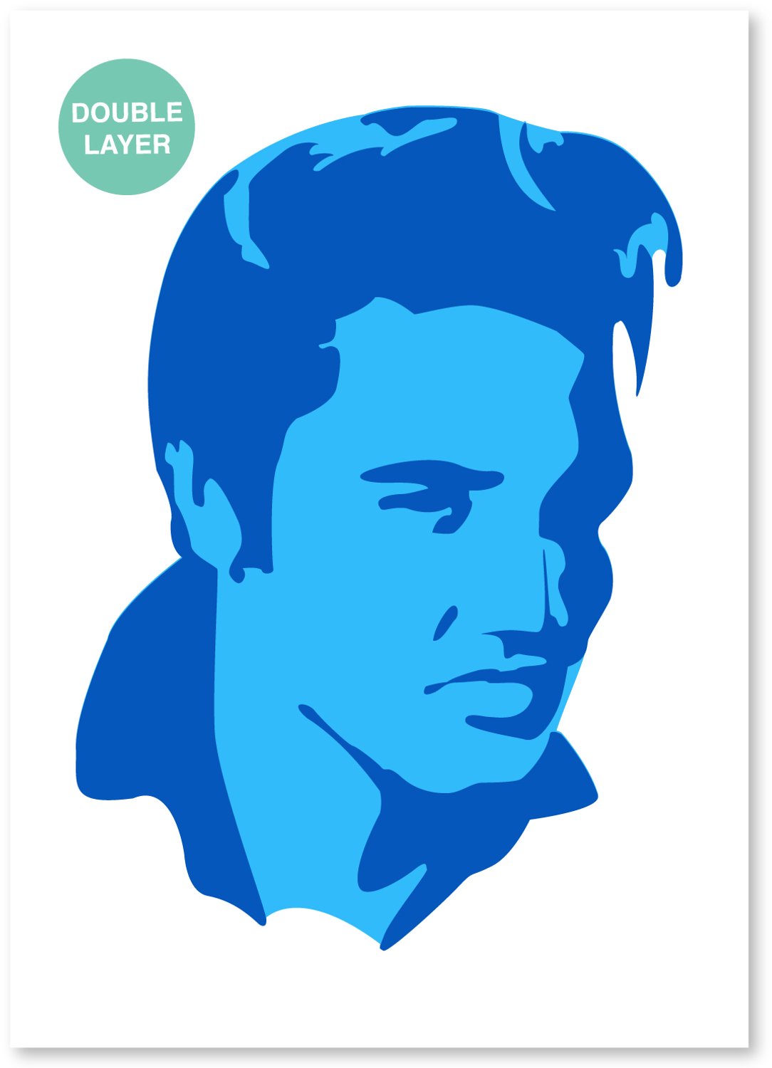 Elvis Presley sjabloon - 2 lagen kunststof A3 stencil - Kindvriendelijk sjabloon geschikt voor graffiti, airbrush, schilderen, muren, meubilair, taarten en andere doeleinden