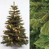 Levensechte Nordmann Kerstboom 180cm (zeer luxe en vol: 1.915 takjes, incl. 990 realistische takjes) - incl. 20 LED Kaars lampjes - 3 jaar Garantie - Unieke Natuurlijke Structuur - Zeer makkelijk op te zetten - Nederlands Design van Christmas1967