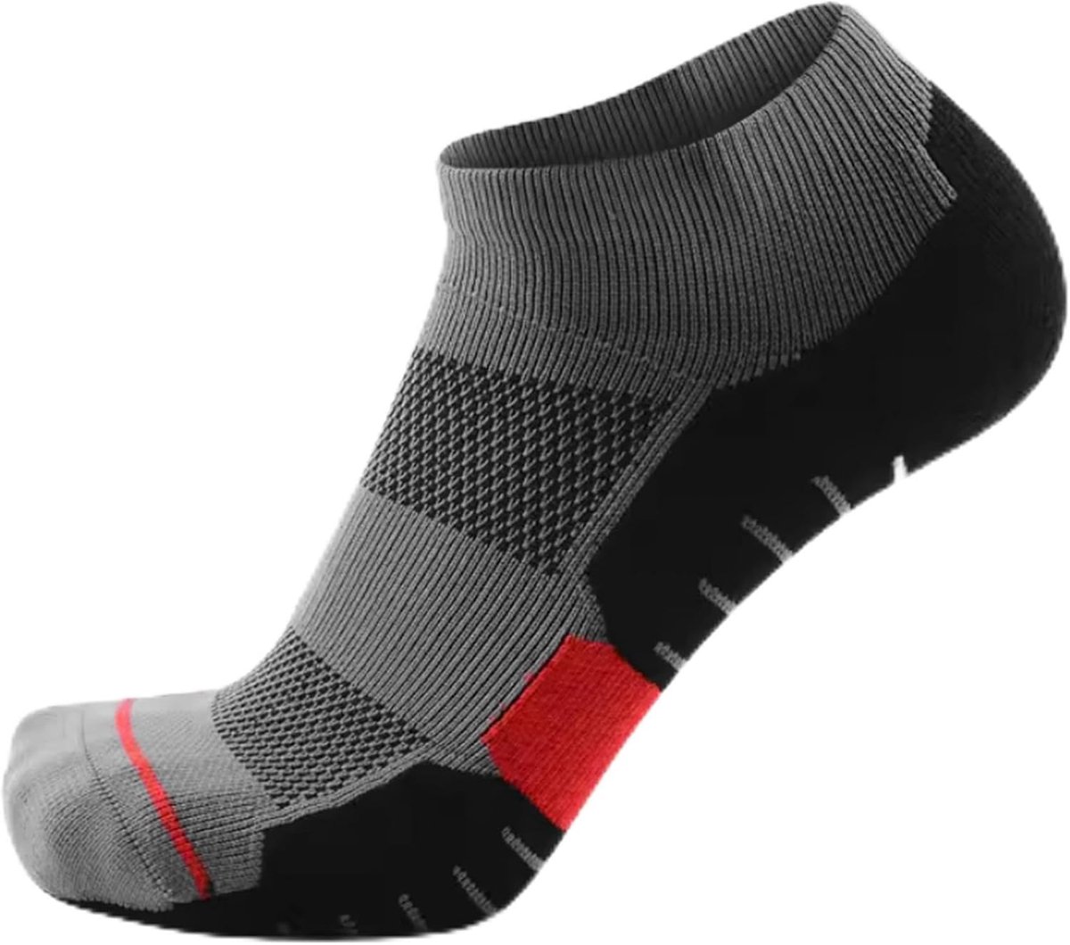 Sokken dikker laag uitgesneden enkel hardloopsokken COOLMAX ademend vochtafvoerend sneldrogend functionele sokken met boogondersteuning buiten reizen wandelen fietsen 5016, grijs 39/42, 5016 Grijs, 40-42 EU