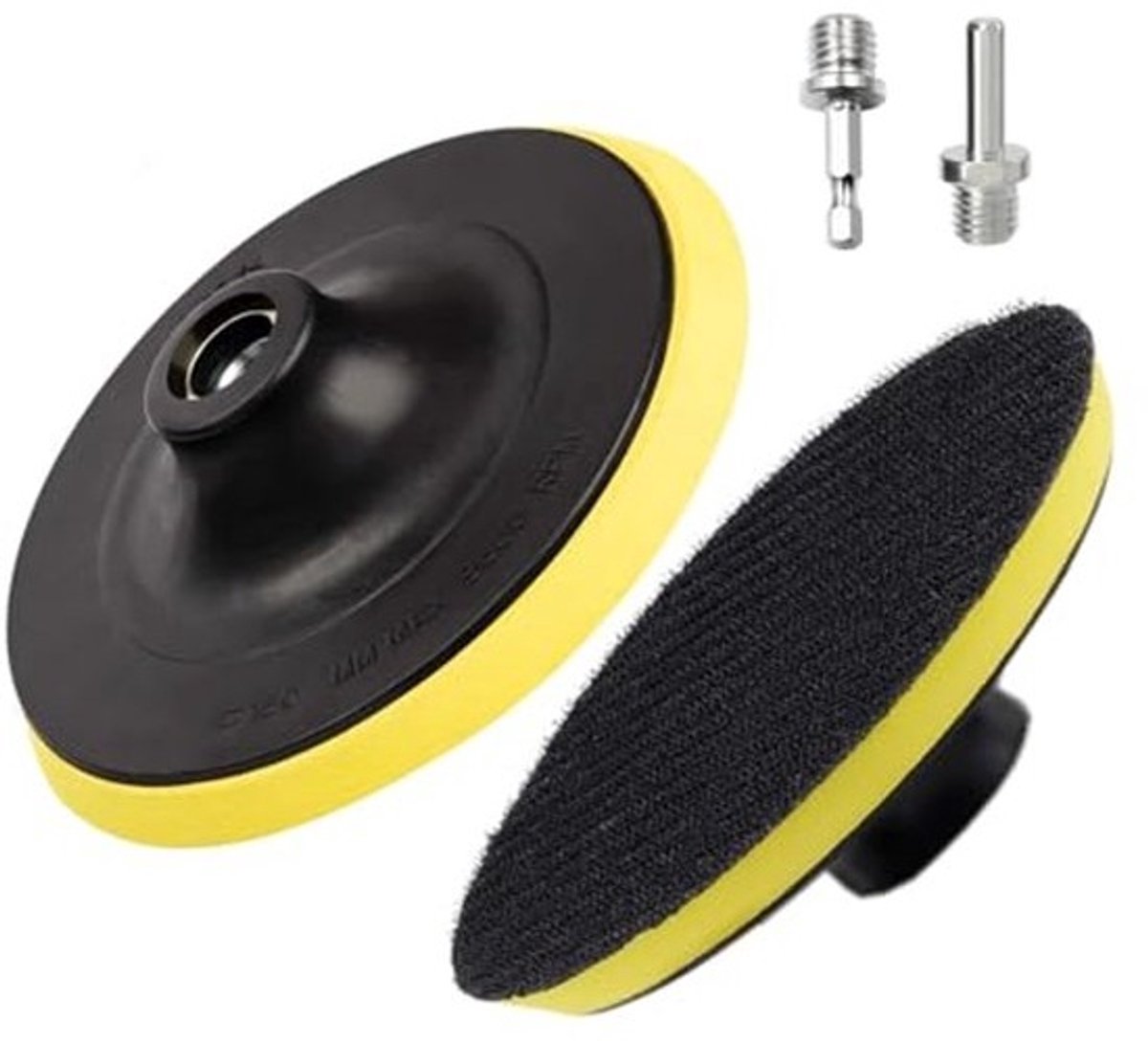 Polijstschijven 150mm met Klittenband en M14 Adapter voor Haakse Slijper en Boormachine
