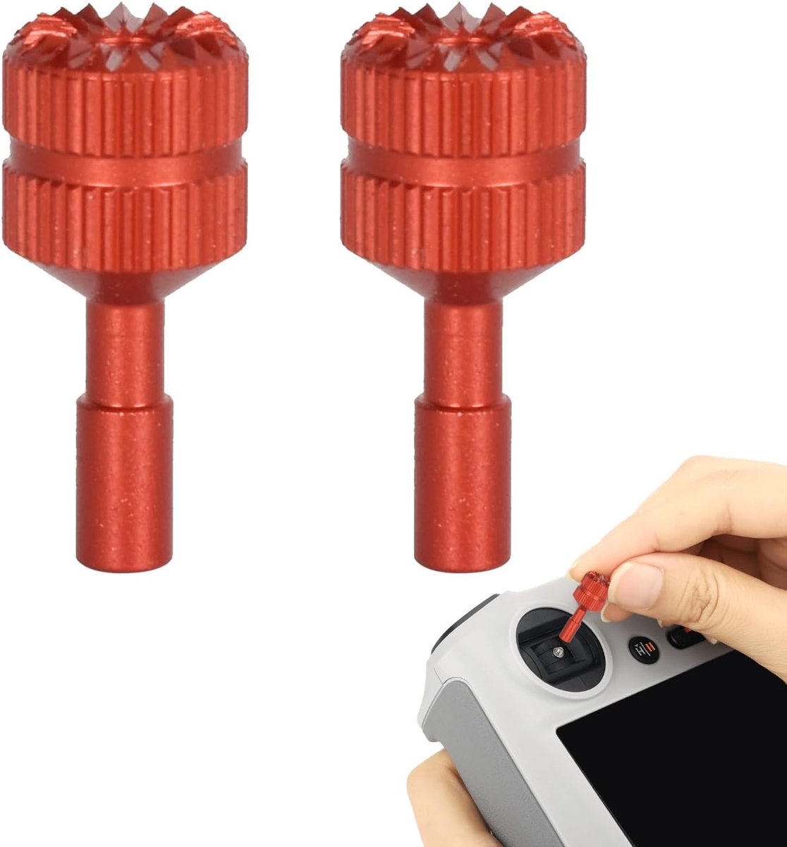 Compatibel met DJI RC, Aluminium Joysticks rood, Vervangende Onderdelen Compatibel met DJI RC 1, 2, Air 3, Mini 3 Pro