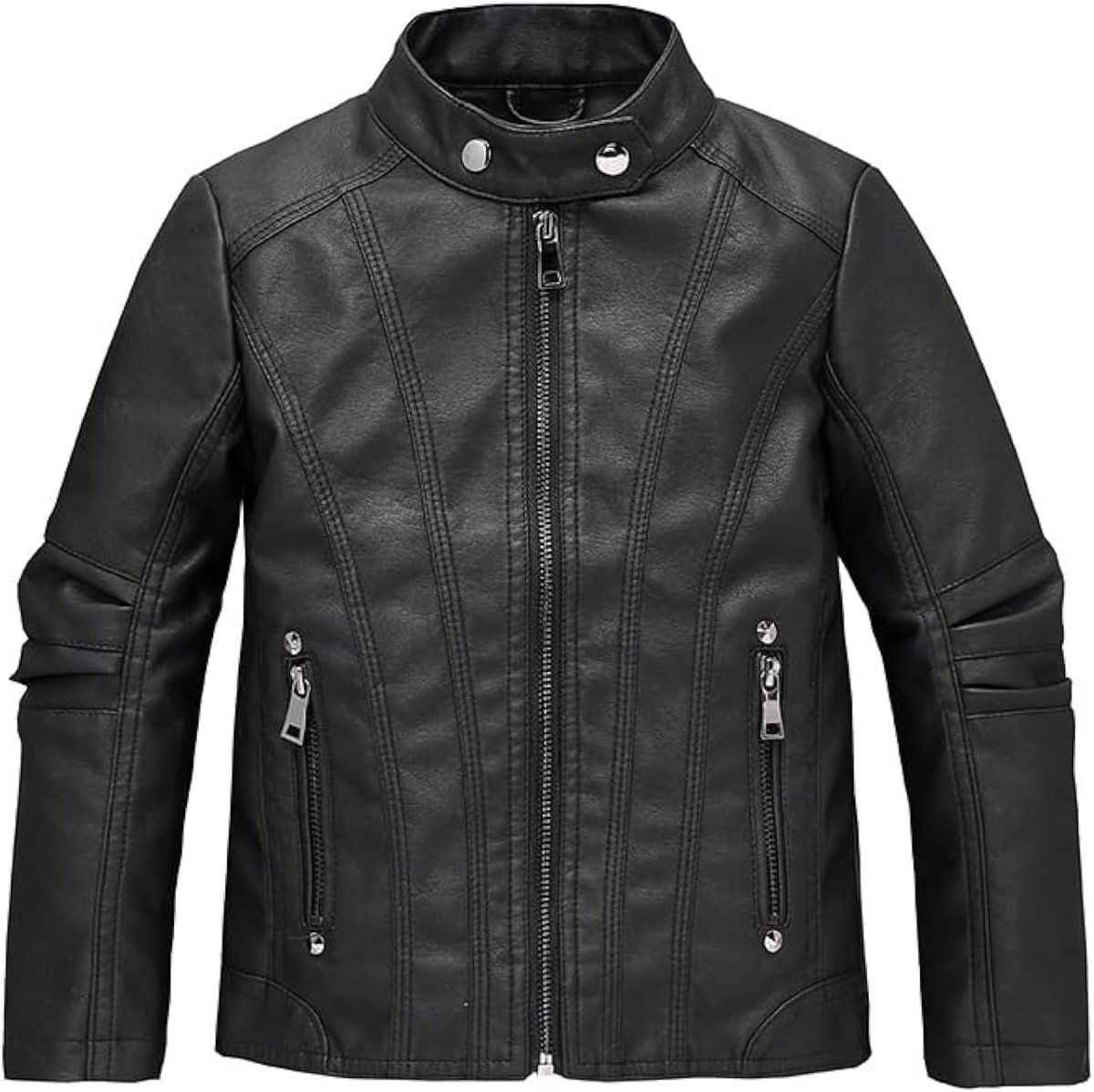 Perfect Jas van Imitatieleer Jongen Lange Mouwen Kind Jassen Kunstleer Herfst Winter