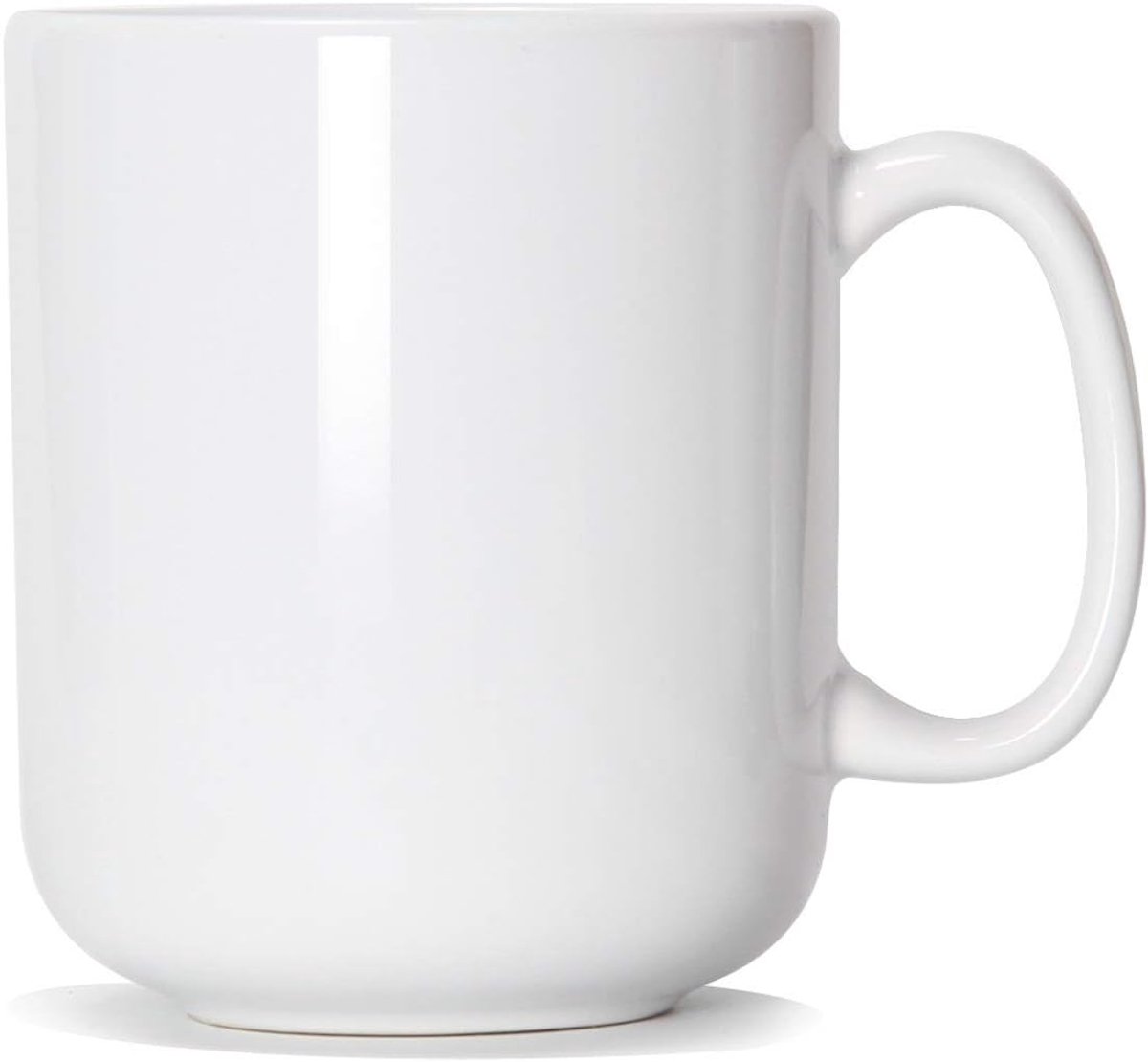 20 OZ grote koffiemok, Smilatte M016 gewone keramische baasbeker met handvat voor papa mannen, wit