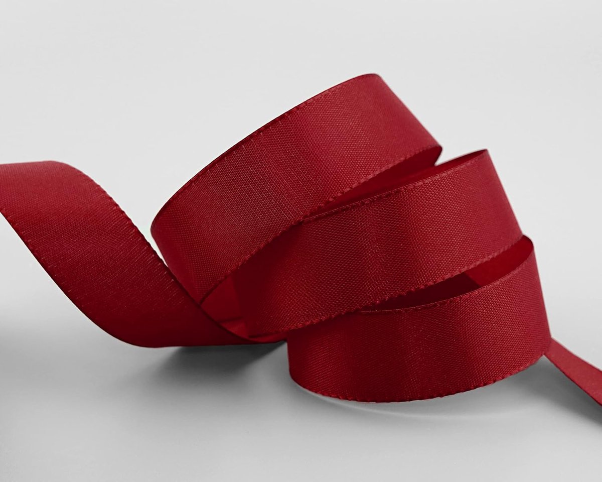 50 m x 25 mm TAFTBAND Bordeaux Decoratielint cadeaulint stoffen lint tafeldecoratie bruiloft Pasen lint Visco TAFT kaarten maken knutselen