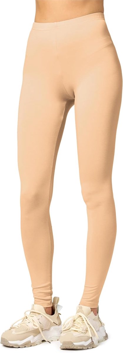 Style Lange legging voor vrouwen van viscose in de vrije tijd, ontspannen wandelen, Plus-maat MS10-143