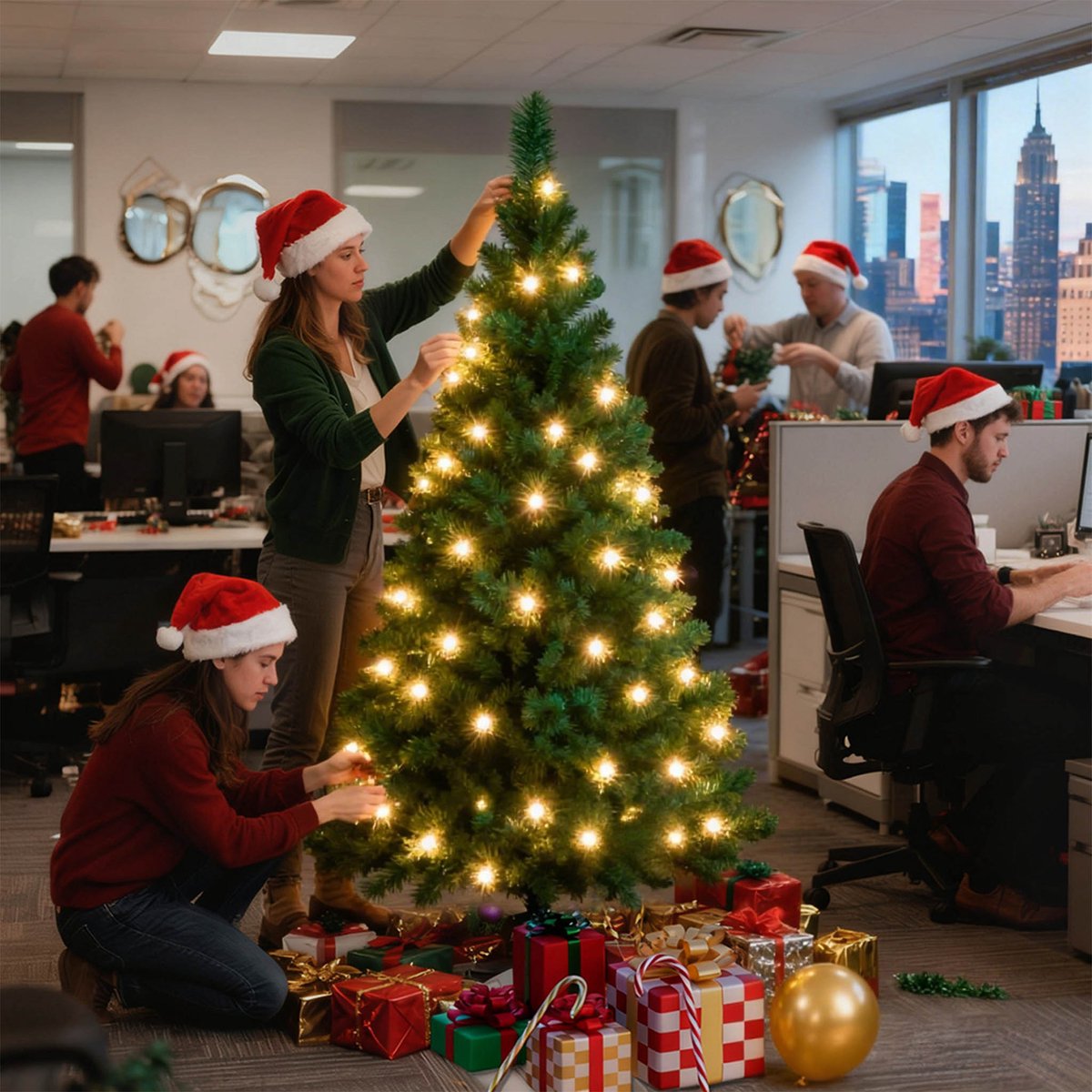 LED Kerstboom 180cm Met Warmwitte Lampjes 8 Lichtmodi Automatisch Opvouwbaar IP44 Binnen Kerstdecoratie Met Standaard – foto 4