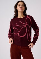 Damart - Pull met pluizige fantasiedraad - Dames - Rood - L