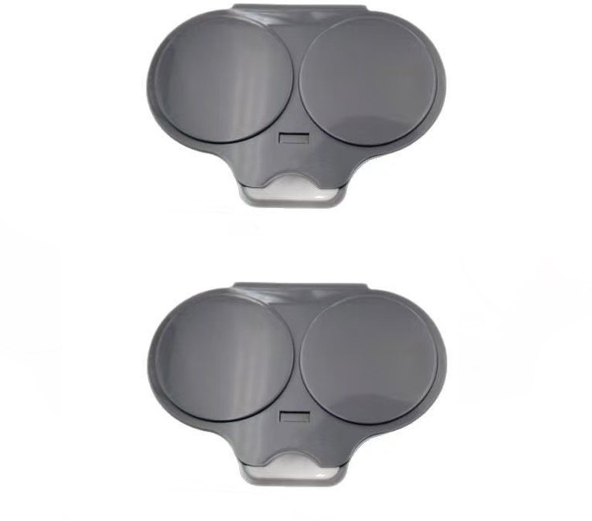 Eierkoker - 2 stuks - Magnetron Eierkoker - Ei Koker - Twee compartimenten - Draagbare Mini Snelle Eierkookbeker - Voor Keuken Ontbijt - Donkergrijs