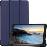Case2go - Tablet hoes geschikt voor Samsung Galaxy Tab A 8.0 (2019) - Tri-Fold Book Case - Donker Blauw