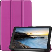 Case2go - Tablet hoes geschikt voor Samsung Galaxy Tab A 8.0 (2019) - Tri-Fold Book Case - Paars