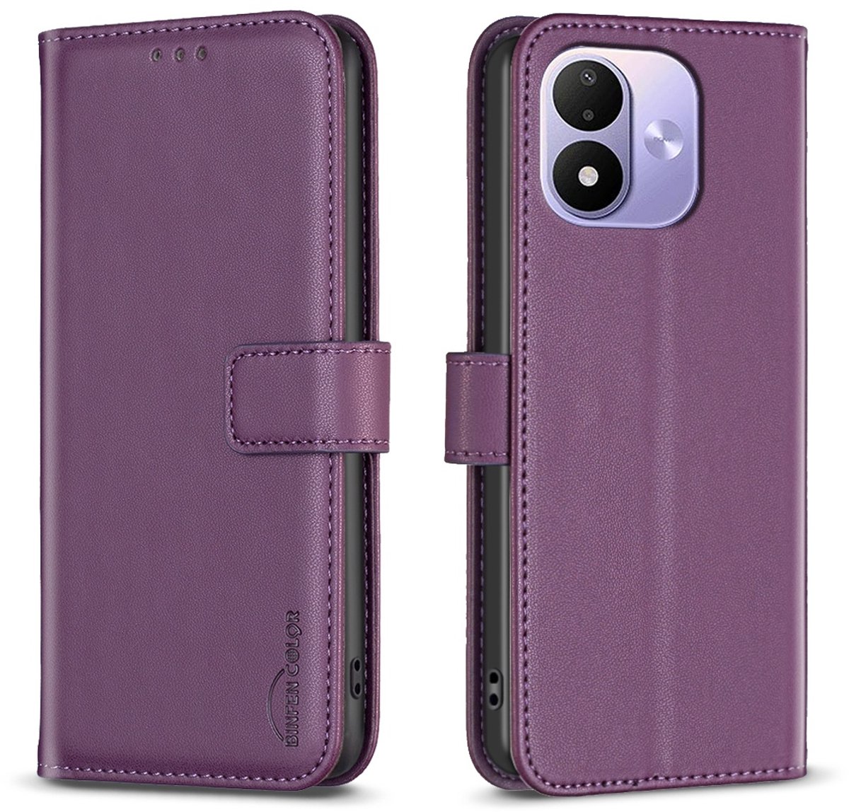 BINFEN Hoesje - Geschikt voor Xiaomi Redmi Note 17 Pro Hoesje - BINFEN Color Book Case - Paars