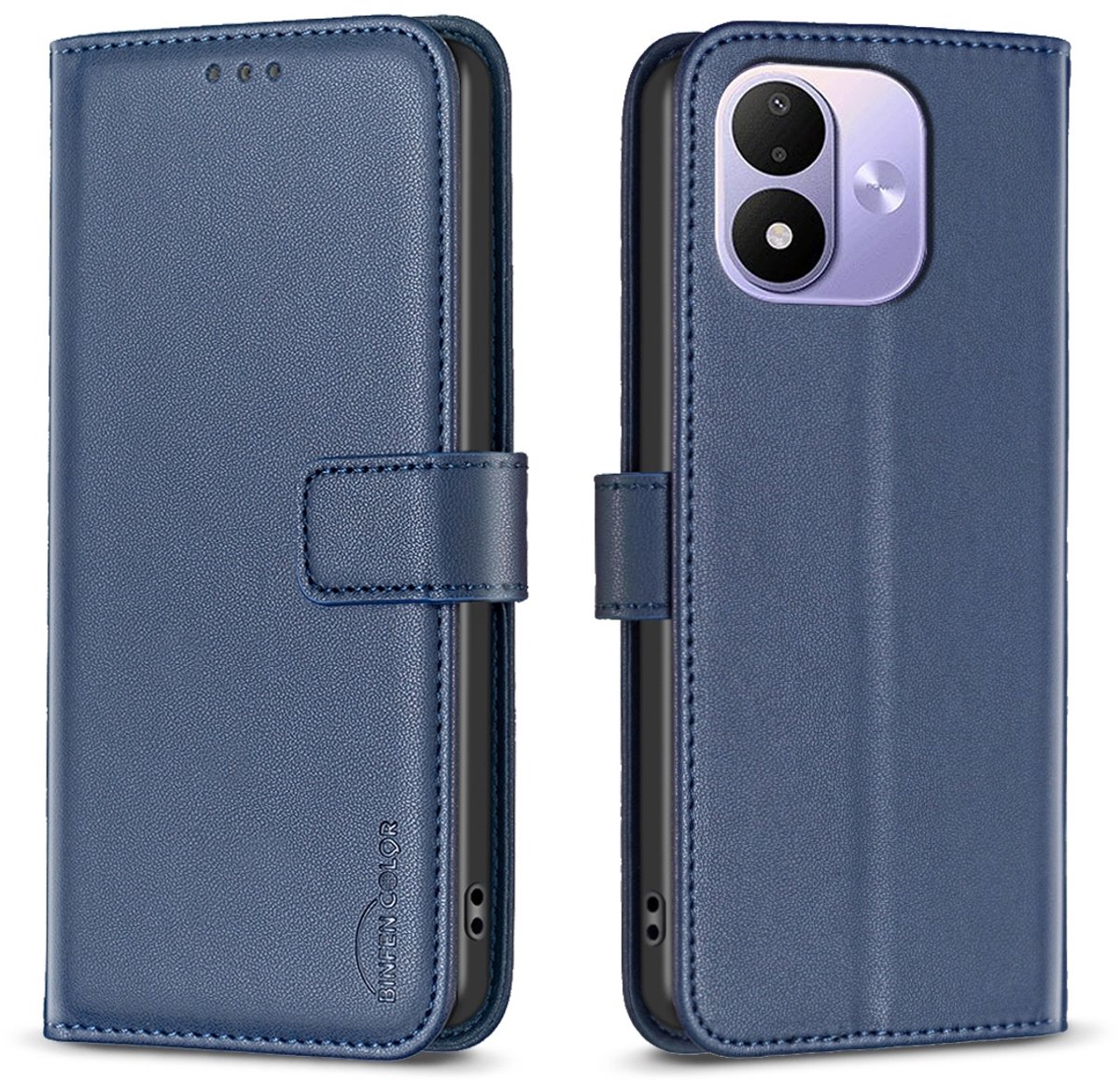 BINFEN Hoesje - Geschikt voor Xiaomi Redmi Note 17 4G / 5G Hoesje - BINFEN Color Book Case - Blauw