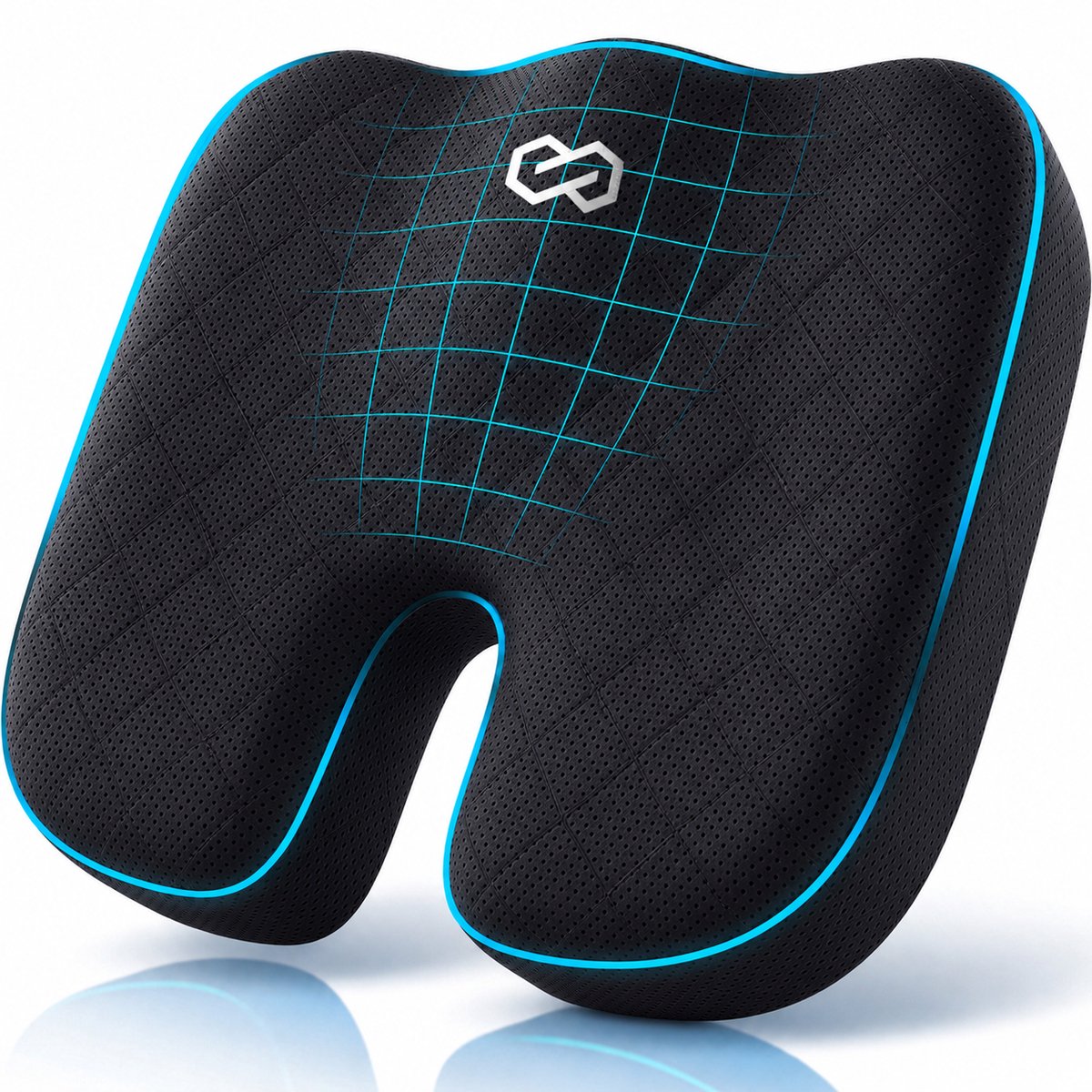 Infinity Goods Zitkussen Ergonomisch & Orthopedisch - Stuitkussen - Traagschuim - Wigkussen - Ringkussen - Stuitje