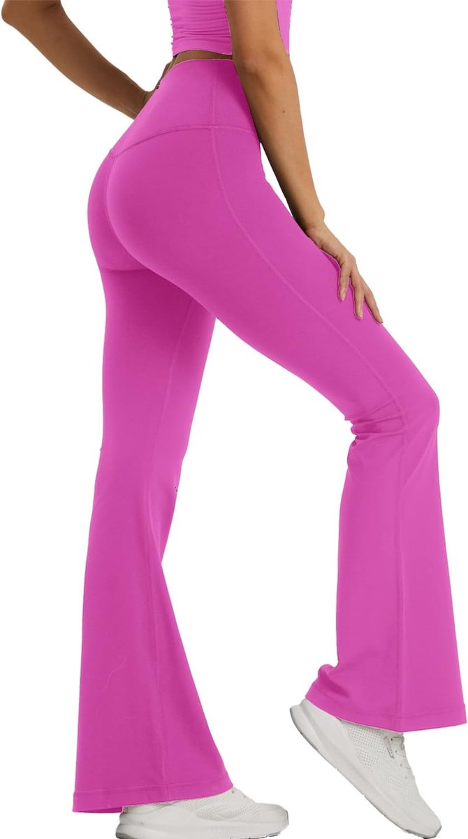 Yogabroek voor dames, hoge taille, buikcontrole, elastische broek, pilates, dans, fitnessstudio, elegante leggings, sportief, fitness, casual, training