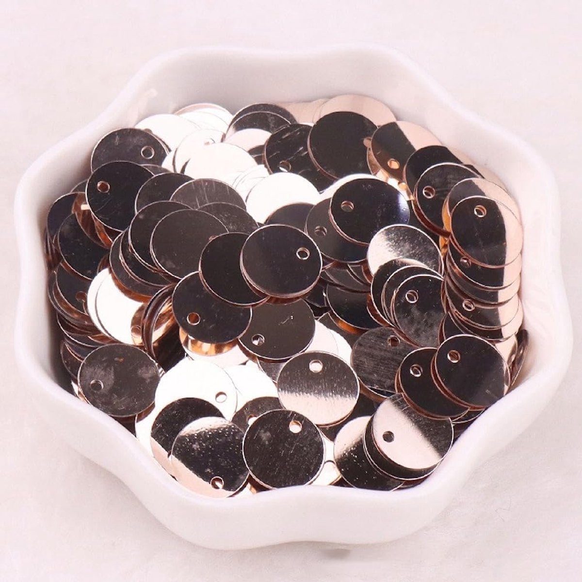 Pailletten 10 mm, pailletten om te knutselen, pailletten met gat, handwerk pailletten gespikkels, pvc-paillettenvlokken, voor doe-het-zelf productie, kleding, knutselen, naaien