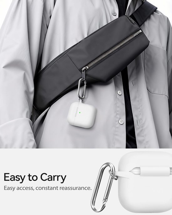 Siliconen voor AirPods 4 Hoes, B3-White — afbeelding 4