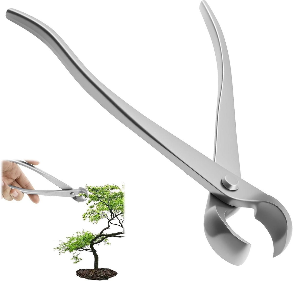 21 cm, roestvrij staal, concaaf tang met ergonomische handgreep, slijtvast, roestvrij, multifunctionele knopsnijder voor het snoeien van bomen, struiksnijden, bloemen snijden (stijl 1)