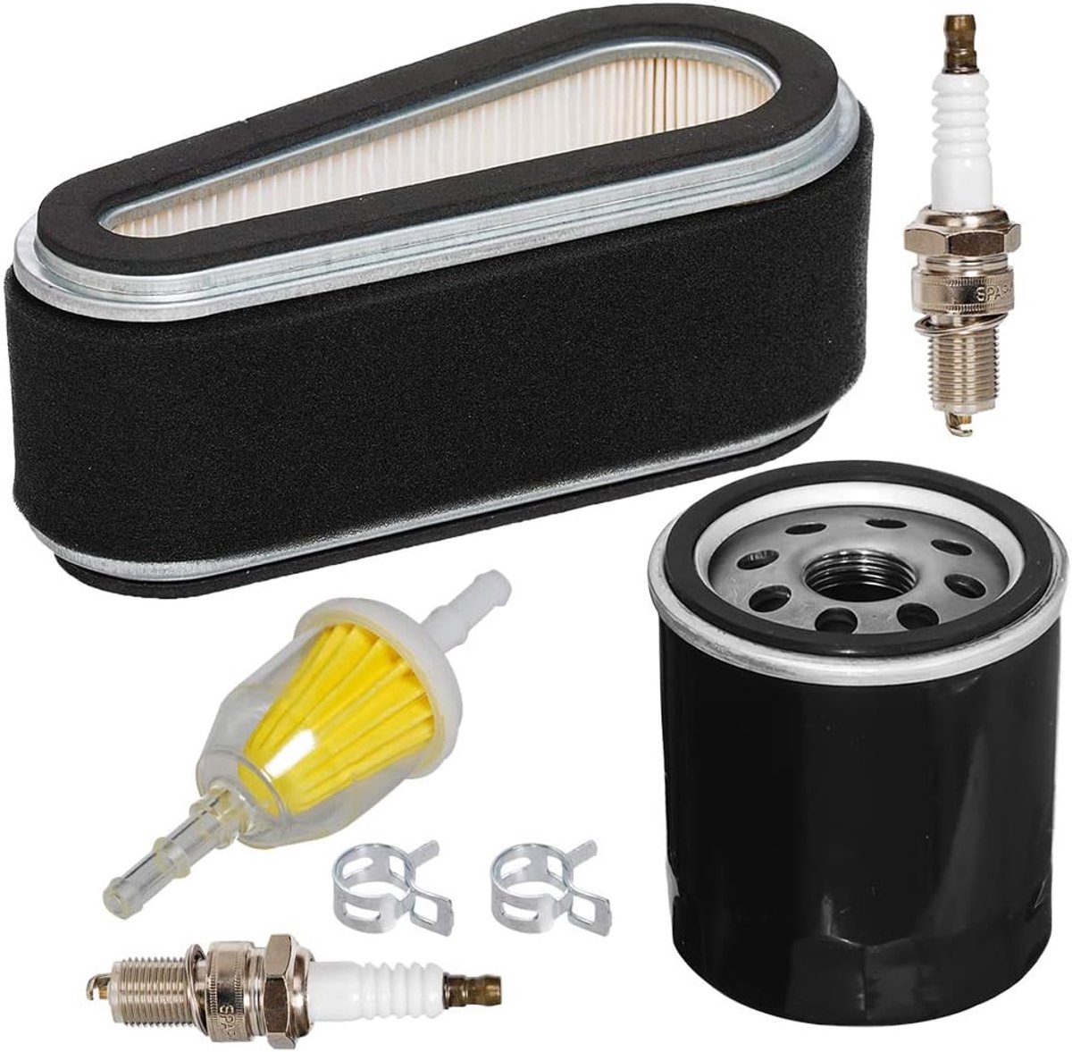 Compatibel met Luchtfilter Verschoner Brandstoffilter Voor John Deere F525 F710 260 265 325 Grastrekkers Kawasaki 11013-1214, met oliefilter Bougie Tune Up Kit
