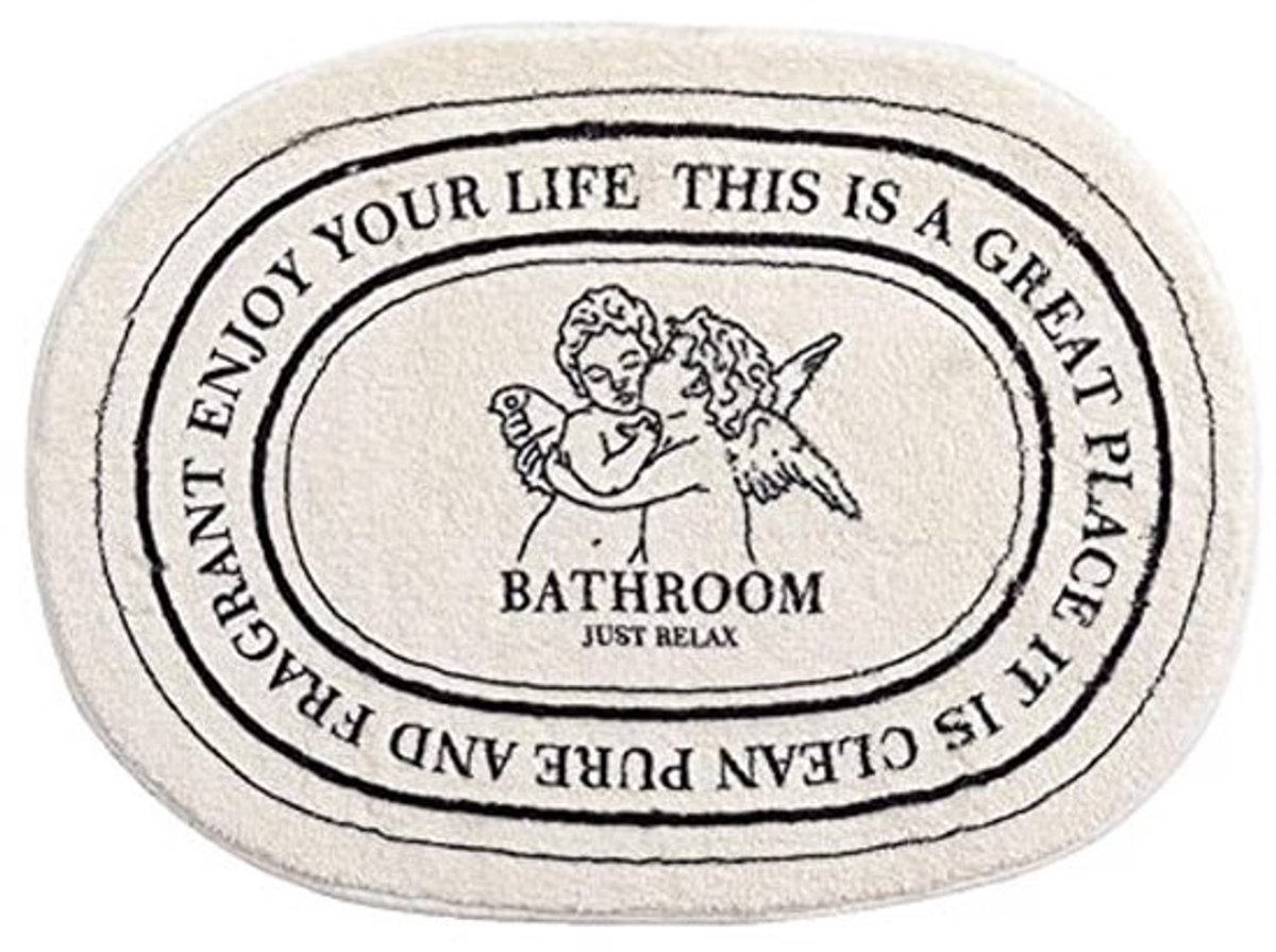 Zwart-witte zachte badkamermatten - Absorberende antislip badtapijten voor douche en toilet