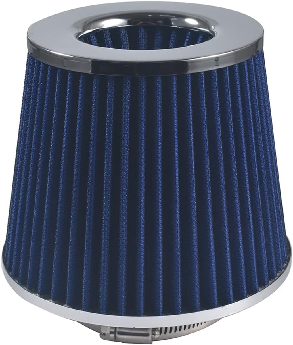 76mm Universele Prestaties High Flow Cone Luchtinlaat Filter Blauw