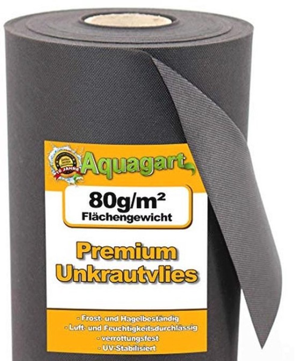 Tuinvlies Onkruidvlies Mulchvlies 72m² - 80gr./m² - 1,8m Breed