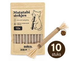 Matatabi stokjes kat 10 stuks voor Katten - 100% Natuurlijk en Eetbaar Kattenspeelgoed - Catnip Effect voor Kat