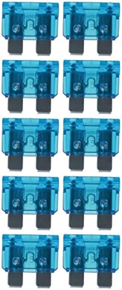 Platte steekzekering autozekering (10 stuks 15 A blauw)