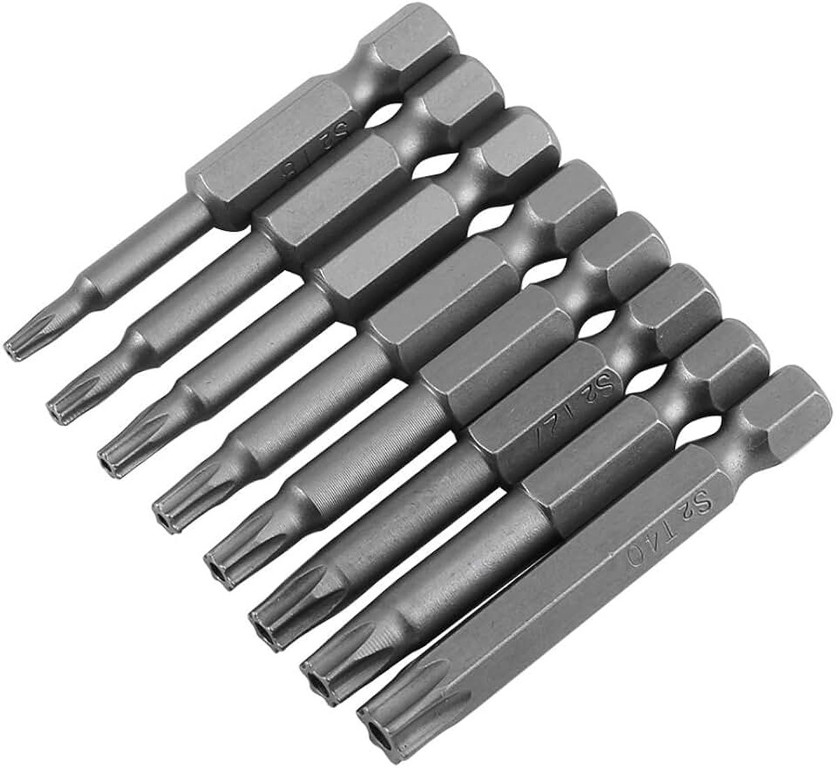 5 Point Sabotage Proof Torx Star Schroevendraaier Bit 8 Stuks 1 4 Hex Shank T8 T40 50Mm Lange Stalen Magnetische Beveiliging Ster Schroevendraaier Bits Set