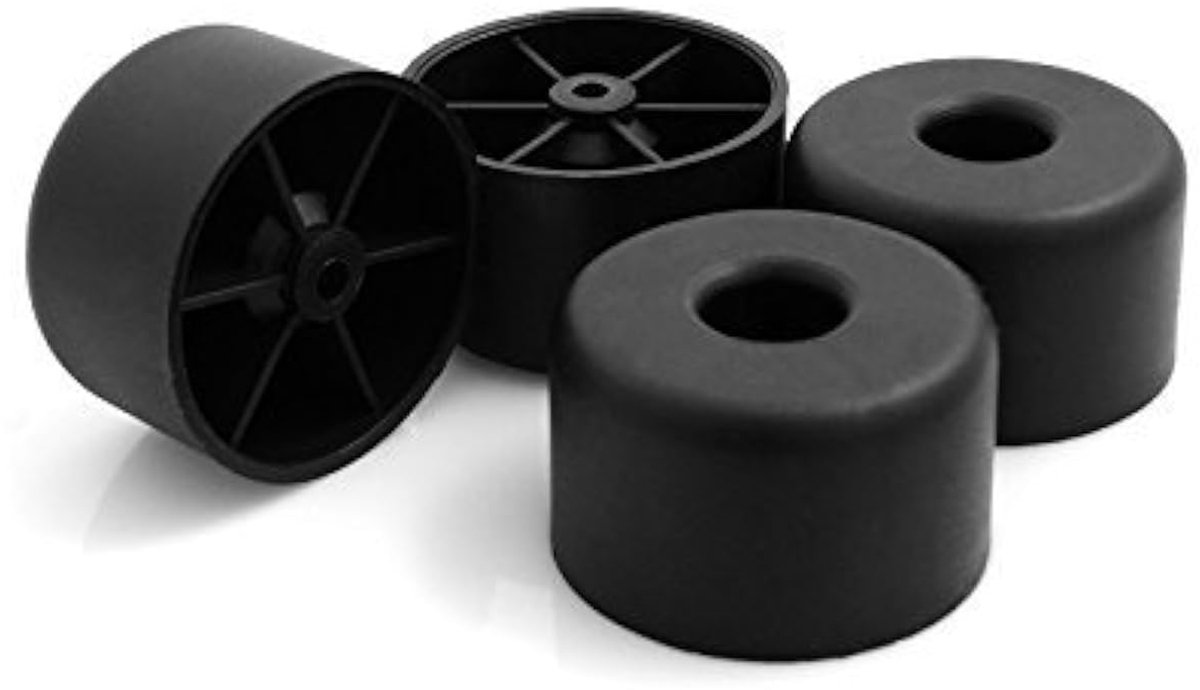 Meubelglijders meubelonderzetters sofa stoel om te schroeven kunststof meubelglijders Ø 45 x H 40 mm zwart