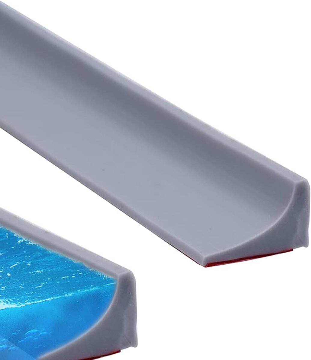 Douchedrempel voor waterdam, elastische siliconen, is waterdicht, schimmelbestendig, hittebestendig en vorstbestendig, waterdam en houdt het water binnen de drempel waterbarrière douche 2 m