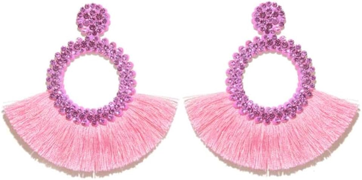 Oorbellen met Roze Strass van Cilla Jewels