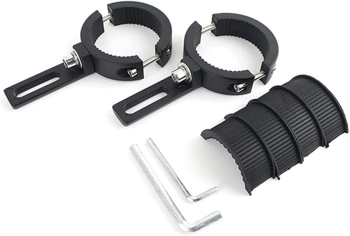 2 stuks montagebeugel voor led-werklampen, 38-60 mm, universele houder voor motorkoplampen, klemmen voor de meeste motorfietsen en vrachtwagens