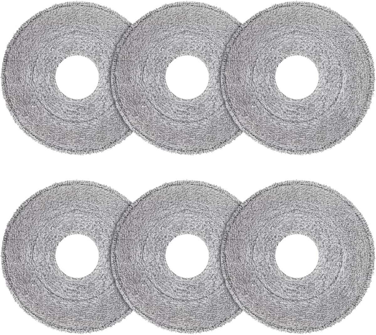Sgizoku 24 cm universele spin platte dweil microfiber pads compatibel met Spontex/Minky/Viledas Mop en emmer, past voor ronde en vierkante dweil vervangende hoezen