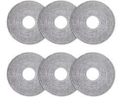 Sgizoku 24 cm universele spin platte dweil microfiber pads compatibel met Spontex/Minky/Viledas Mop en emmer, past voor ronde en vierkante dweil vervangende hoezen