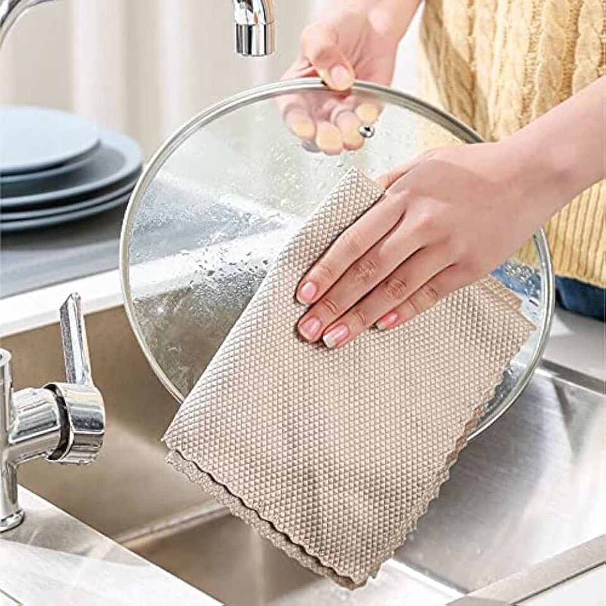 Microfiber Vis Schaal Veeg Doek Anti-Vet Afvegen Rag Super Absorberende Thuis Wassen Schotel Keuken Schoonmaken Handdoek