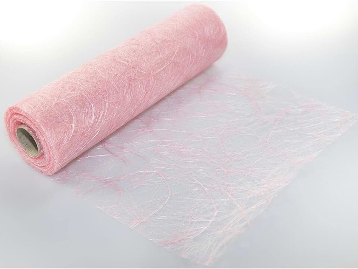 Sizoweb 3025 Tafelloper in verschillende kleuren, 30 cm breed, 5 of 20 m lang 20 m lichtroze