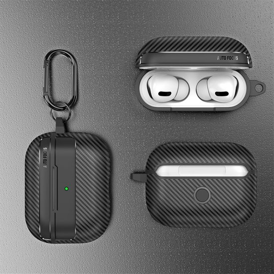 Textuur Hoesje voor AirPods Pro 3 2025 XW Zwart — afbeelding 5