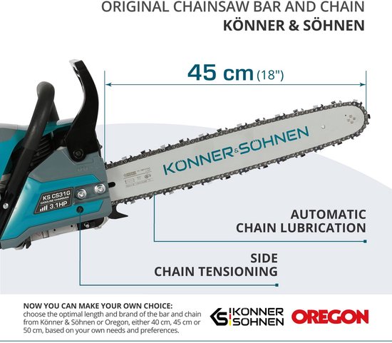 Benzinekettingzaag KS CS31G-18 — afbeelding 3