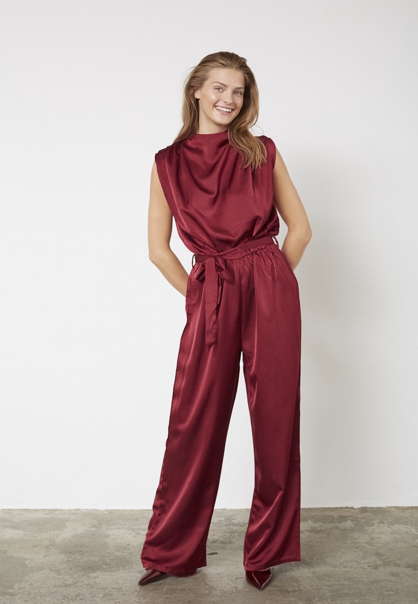 SISTERS POINT Guto-ju4 - Dames Jumpsuit - Bordeaux - Maat S
