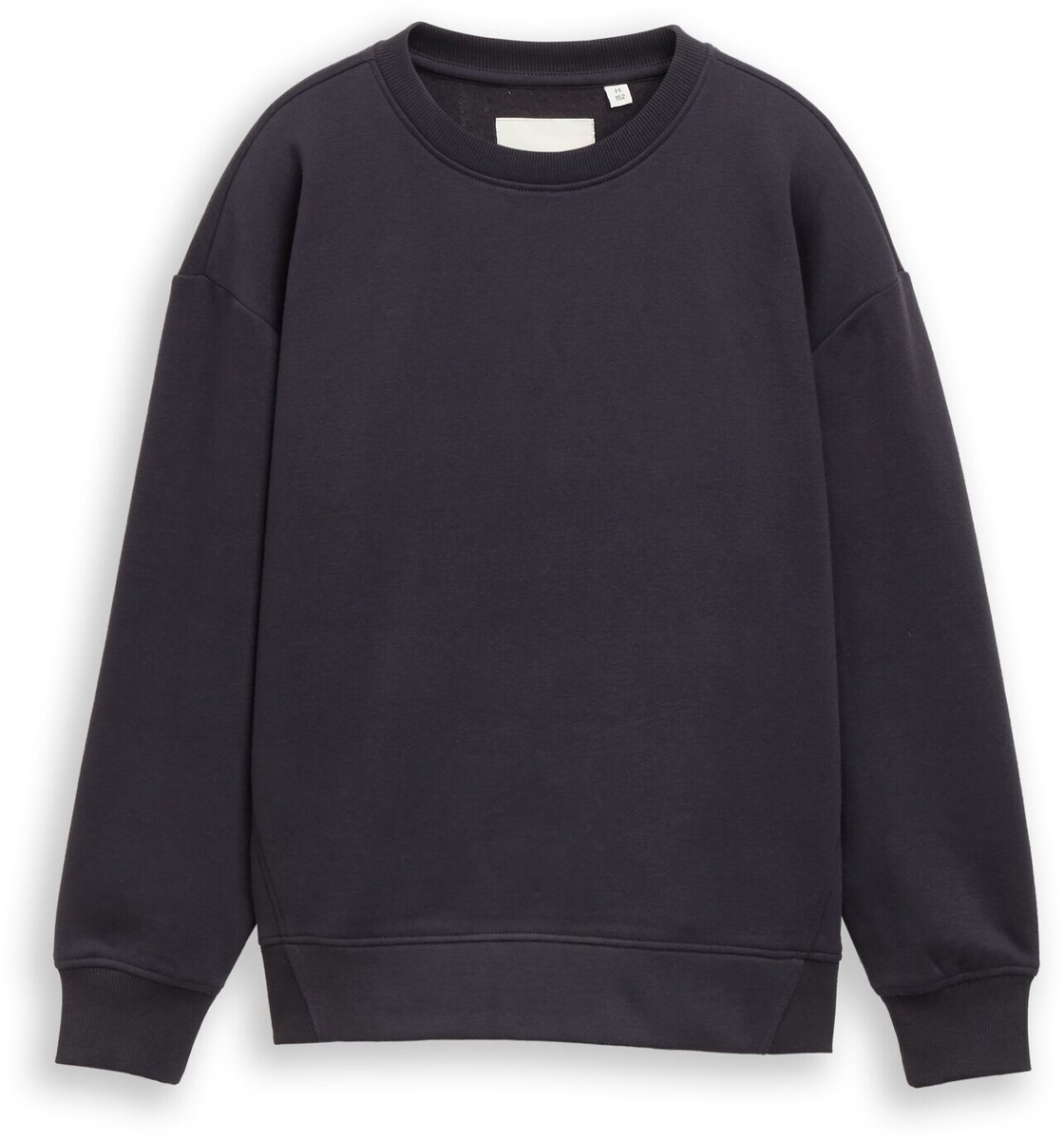 Tom Tailor - Oversized sweatshirt met print op de rug - Maat 152 - coal grey