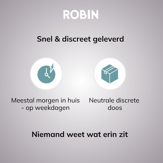 Robin boxershorts worden snel en discreet geleverd in een neutrale doos. Meestal de volgende ochtend in huis.