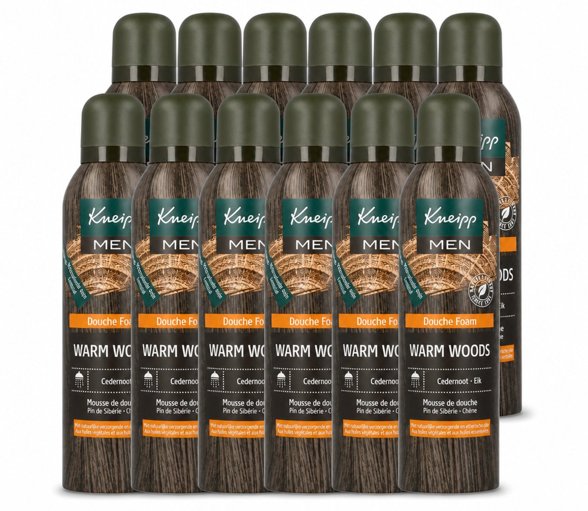 12 x Kneipp - Douche schuim - Men - Warm Woods - Warme houtgeur - 200 ml - Voordeelverpakking - 12 stuks