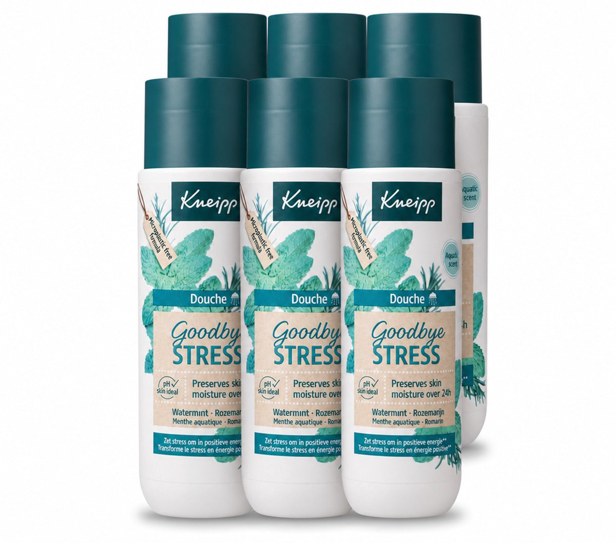 6 x Kneipp - Douchegel - Goodbye Stress - 200 ml - Voordeelverpakking - 6 stuks