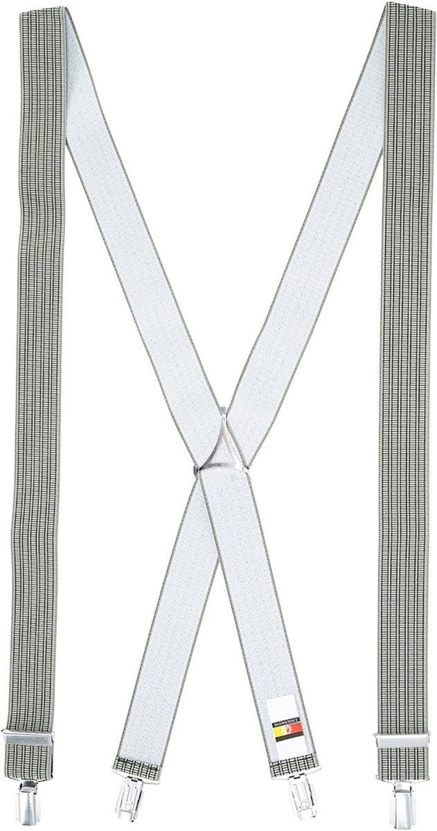 LINDENMANN heren bretels X-vorm - beige dessin