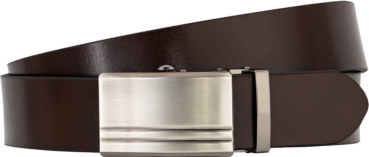 LINDENMANN leren heren riem - bruin