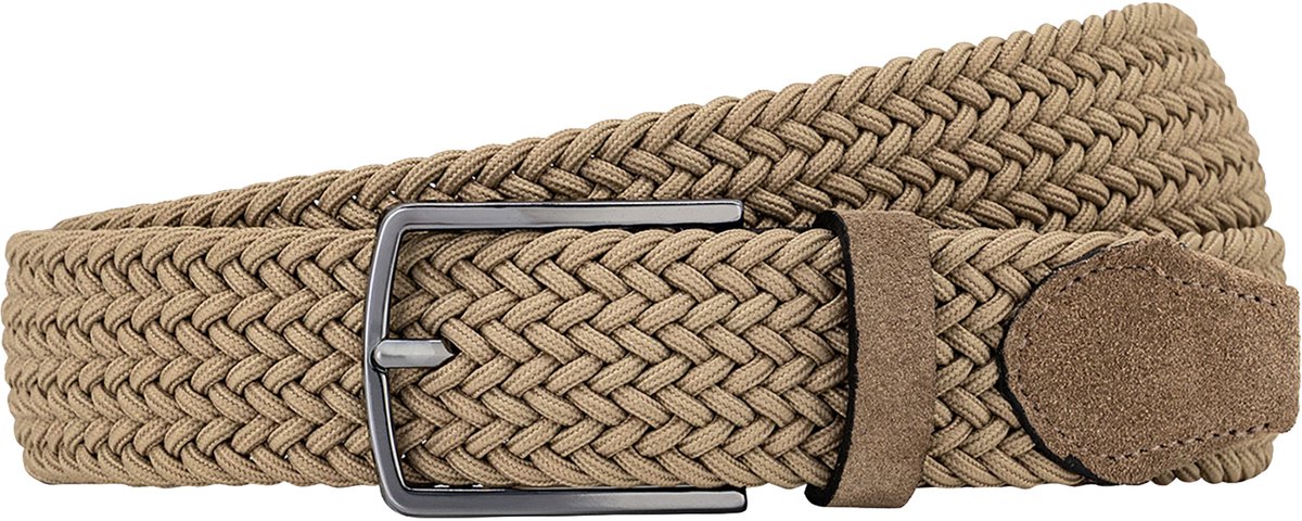 LINDENMANN elastische heren riem - taupe