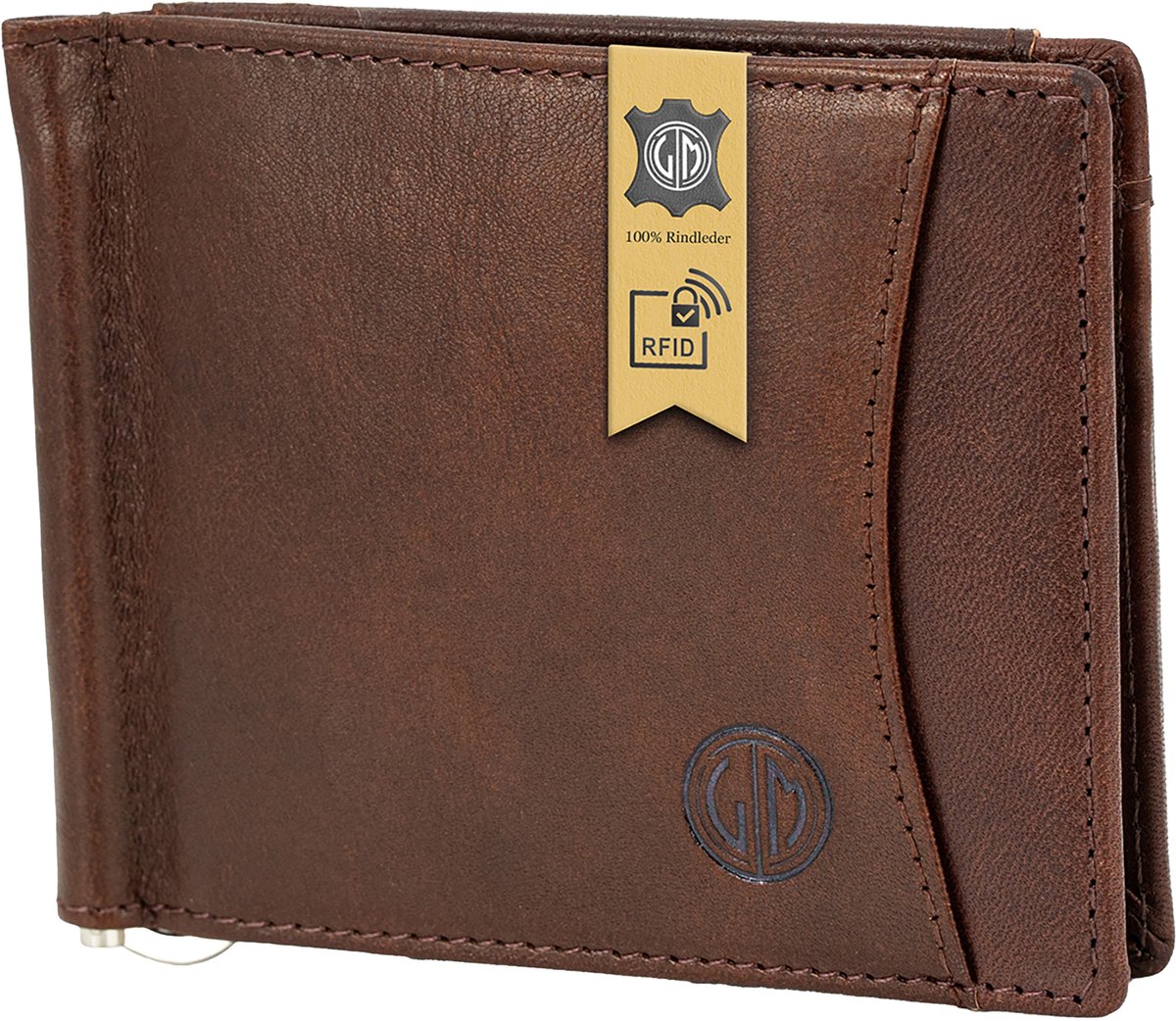 LINDENMANN heren portemonnee RFID - bruin