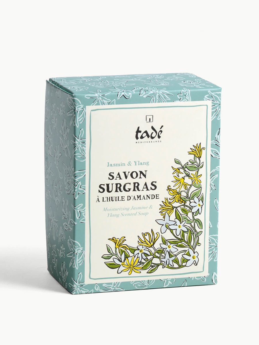 Amandel zeep met Jasmijn en Ylang aan koord Tade 200 gram