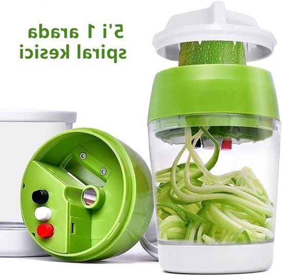 Handmatige Groente Spiralizer voor Zucchini Noodles, Groente Pasta en Gezonde Smoothies, Oranje — afbeelding 3